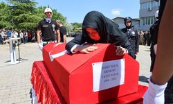 Aydınlı şehit polise eşinden yürekleri dağlayan veda