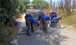 Bozdoğan Belediyesi’nden, Yazıkent’te parke taşı çalışması