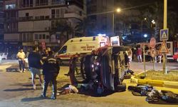 Kuşadası’nda otomobil takla attı: Sürücü yaralandı