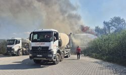 Aydın sanayisinde korkutan yangın : İşçiler alevlere siper oldu