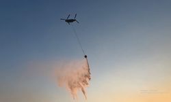 Türkiye'nin en büyük yangın söndürme helikopteri Bozdoğan'da sahaya indi