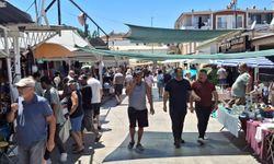 Didim ikinci el pazarında yaz bereketi
