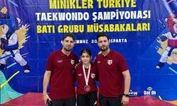 Isparta'da Nazillili minik tekvandoculardan büyük başarı