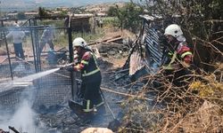 Karacasu'da korkutan yangın