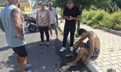 Kuşadası'nda kask hayat kurtardı