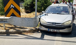 Aydın otoban girişinde korkutan kaza