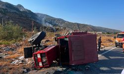 Aydın'da kontrolden çıkan traktör devrildi: 1 yaralı
