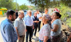 AK Partili vekillerden yangının vurduğu mahallelerde inceleme