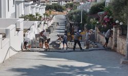 Didim Belediyesi Akbük’te parke taşı döşeme çalışmalarını sürdürüyor