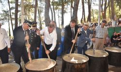 Karacasu'da keşkek kazanları 744. kez kaynadı