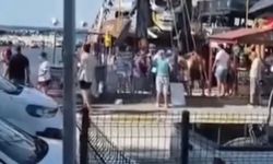 Tekne sahiplerinin müşteri kavgası korkuttu