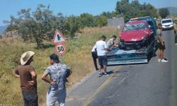 Aydın’da takla atan otomobil hurdaya döndü