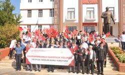 Aydın’da gaziler için anlamlı yürüyüş: Türk bayraklarıyla Valiliğe yürüdüler