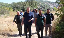 Karacasu'da Kaymakam Battal’dan Güzelköy-Çamköy sulama hattı’nda inceleme