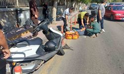 Aydın'da panik fren kazası: Motosiklet dubalara çarptı