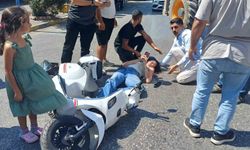 Aydın’da panik fren kazası! : Motosiklet sürücüsü 3 metre sürüklendi