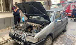 Aydın'da panik yaratan otomobil yangını