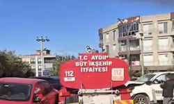 Kuşadası'nda yangına giden itfaiye aracı kaza yaptı