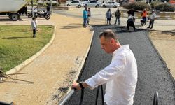 Yenipazar’da Büyük Menderes Caddesi’ne sıcak asfalt serimi başladı