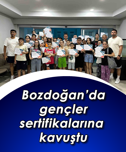 Bozdoğan’da gençler sertifikalarına kavuştu