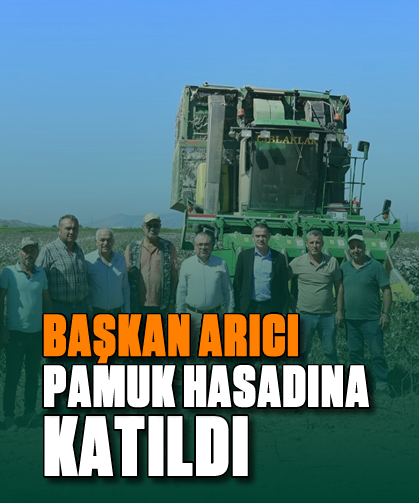 Başkan Arıcı pamuk hasadına katıldı