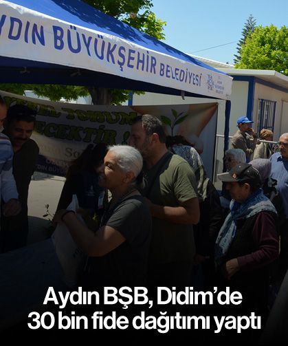 Aydın BŞB, Didim'de 30 bin fide dağıtımı yaptı