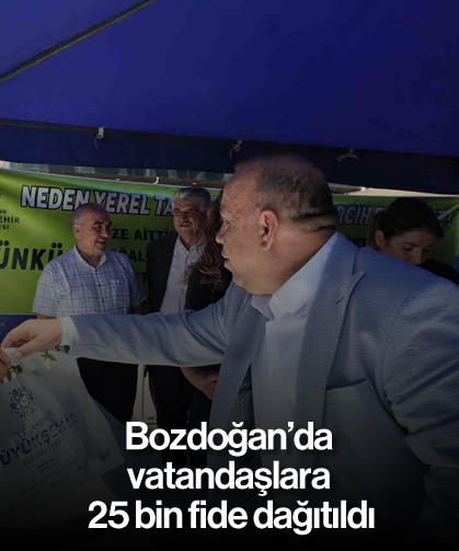Bozdoğan’da vatandaşlara 25 bin fide dağıtıldı