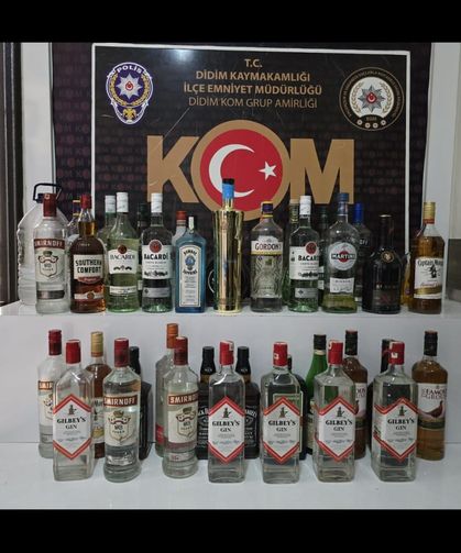 Didim’de kaçak içki ve sigara operasyonu