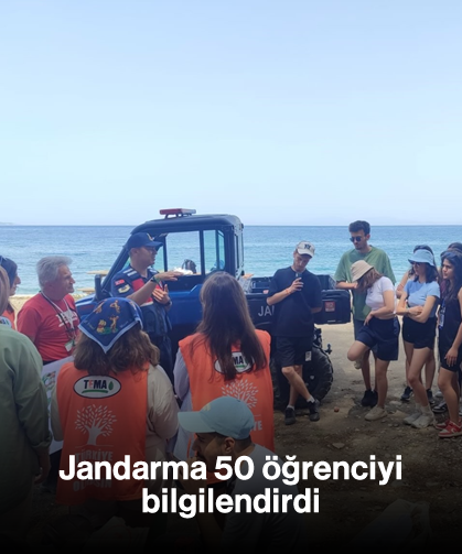 Jandarma 50 öğrenciyi bilgilendirdi