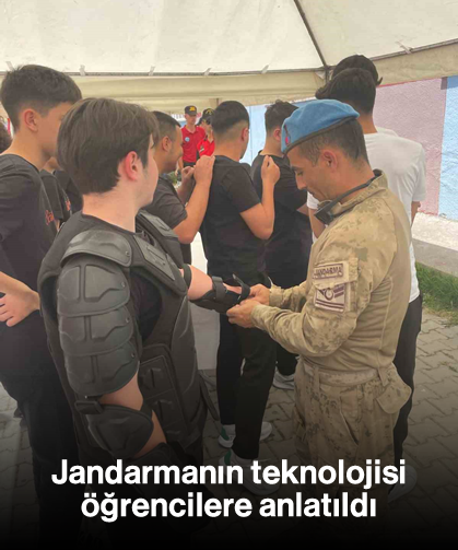 Jandarmanın teknolojisi öğrencilere anlatıldı