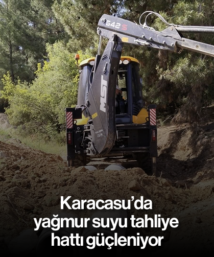 Karacasu’da yağmur suyu tahliye hattı güçleniyor