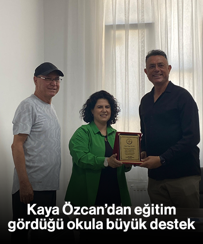 Kaya Özcan'dan eğitim gördüğü okula büyük destek
