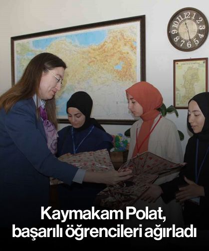 Kaymakam Polat, başarılı öğrencileri ağırladı