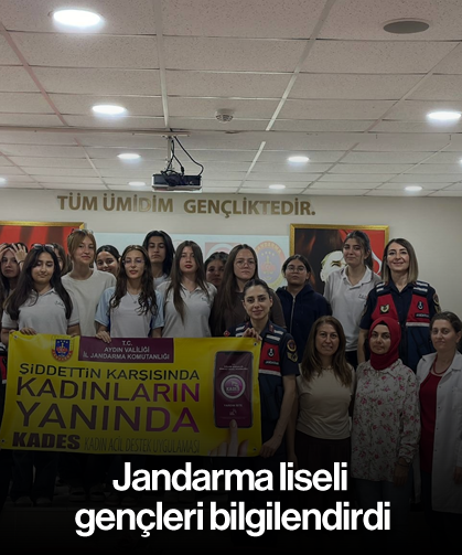 Jandarma liseli gençleri bilgilendirdi