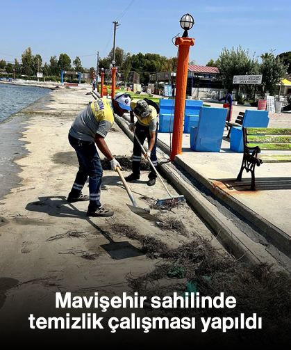 Mavişehir sahilinde temizlik çalışması yapıldı