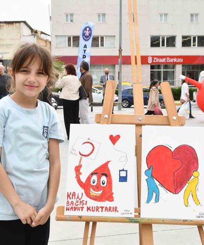Söke’de kan bağışı kampanyasını çocuklar şenlendirdi