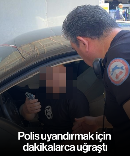 Polis uyandırmak için dakikalarca uğraştı