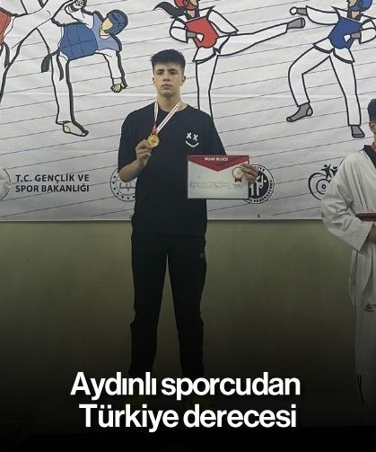 Aydınlı sporcudan Türkiye derecesi