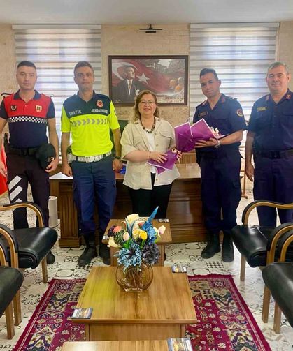 Kaymakam Doğru Germencik jandarmasını ağırladı