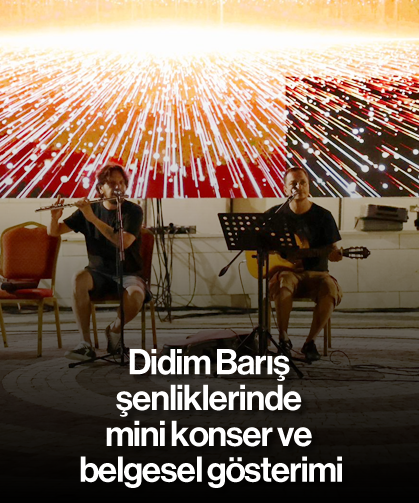 Didim Barış şenliklerinde mini konser ve belgesel gösterimi