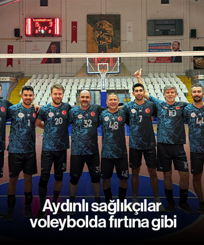 Aydınlı sağlıkçılar voleybolda fırtına gibi
