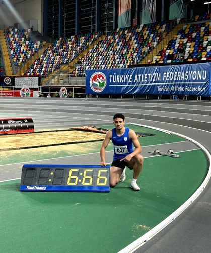 Aydınlı atletten Türkiye rekoru