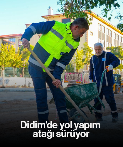 Didim'de yol yapım atağı sürüyor