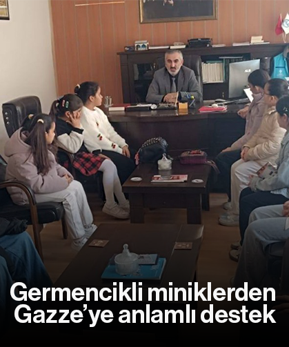 Germencikli miniklerden Gazze’ye anlamlı destek