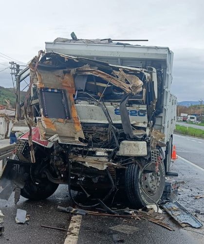 Kamyon sürücüsü feci kazada hayatını kaybetti