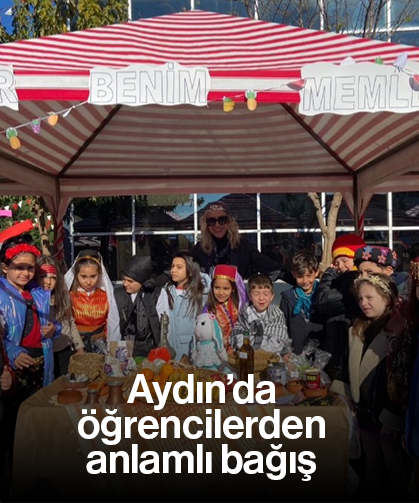 Aydın’da öğrencilerden anlamlı bağış