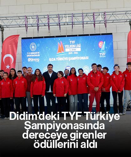 Didim'deki TYF Türkiye Şampiyonasında dereceye girenler ödüllerini aldı