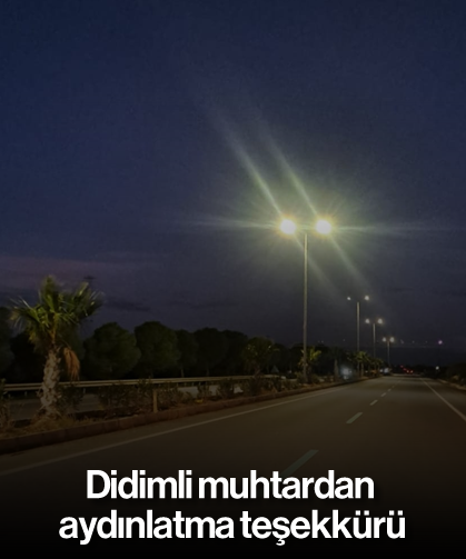 Didimli muhtardan aydınlatma teşekkürü