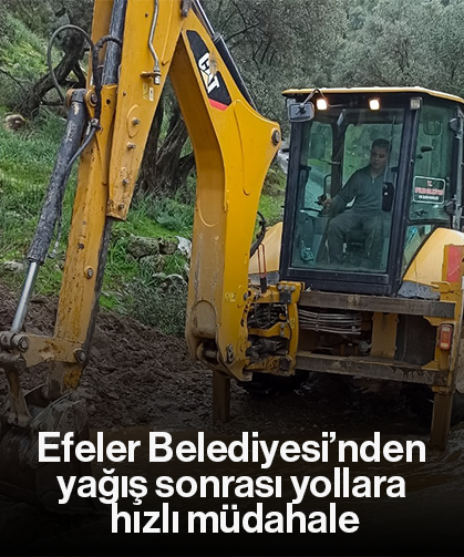 Efeler Belediyesi’nden yağış sonrası yollara hızlı müdahale