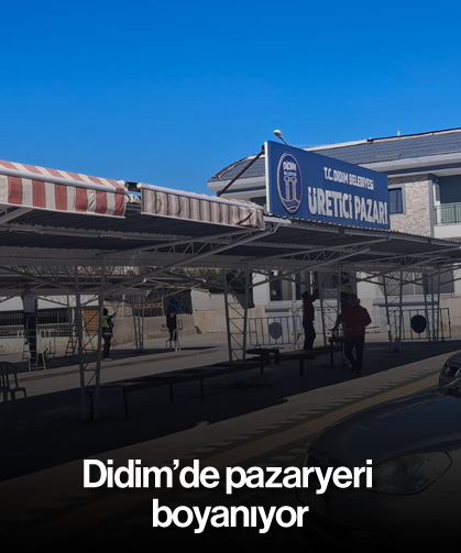Didim’de pazaryeri boyanıyor
